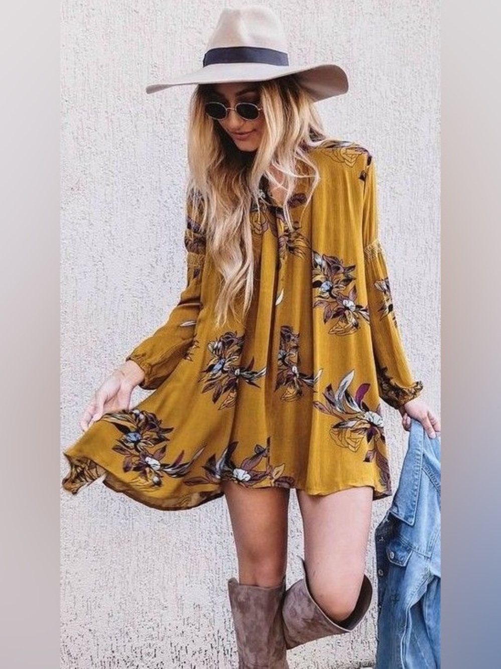 Free people the swing tunic dress top size small